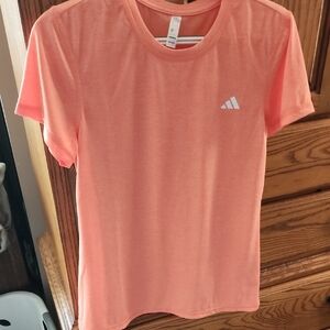 adidas Coral-Orange Short Sleeve Training Tee